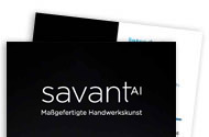 Savant AI Broschüre - Maßgefertigte Handwerkskunst